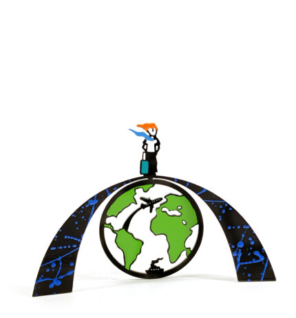 Ταξίδι στον κόσμο μεταλλικό γλυπτό